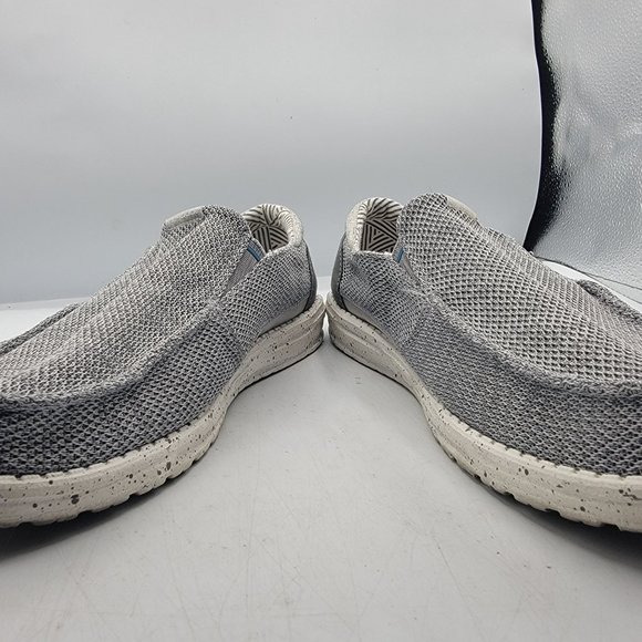 Hey Dude Mens 9 Thad Sox Sharksin Gray White Loafer Slip On Shoes Casual Comfort main image 8